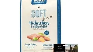 BOSCH Soft Junior Hrana uscata cu pui si cartofi dulci pentru cainii junior 12,5 kg + recompense sticks 7 buc.