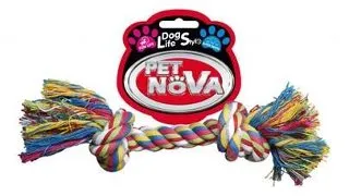 PET NOVA DOG LIFE STYLE Jucarie de sfoara pentru caini, din bumbac 17cm Superdental