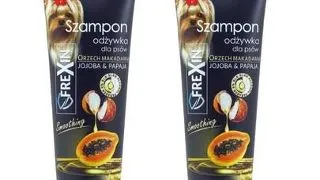 FREXIN Sampon pentru caini 2in1 cu balsam, jojoba si papaya 2x220 g