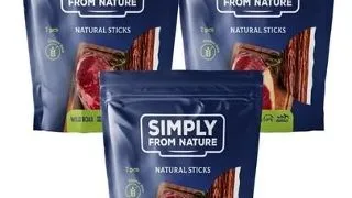 SIMPLY FROM NATURE Recompense sticks cu aroma de mistret pentru caini 3 x 7 buc.