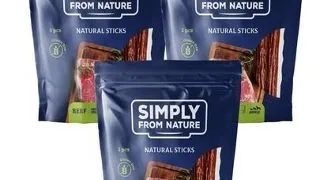 SIMPLY FROM NATURE Nature Sticks recompense pentru caini, cu vita 3 x 3 buc