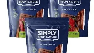 SIMPLY FROM NATURE Nature Sticks recompense pentru caini, carne de cal 3 x 3 buc