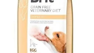 BRIT Veterinary Diets Dog Hepatic Dieta veterinara pentru caini adulti cu insuficienta hepatica, mazare si oua 12 kg