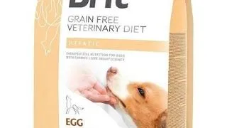 BRIT Veterinary Diets Dog Hepatic Dieta veterinara pentru caini adulti cu insuficienta hepatica, mazare si oua 2 kg