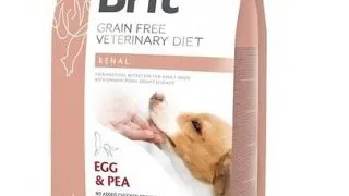 BRIT Veterinary Diets Dog Renal Dieta veterinara pentru caini adulti cu insuficienta renala, cu oua si mazare 2 kg