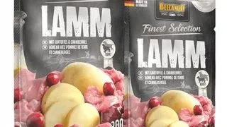 BELCANDO Finest Selection hrana umeda caini adulti, cu miel si merisoare 300 g