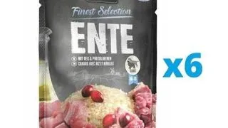 BELCANDO Finest Selection hrana umeda pentru caini, cu rata cu orez si merisoare de munte 6x300 g
