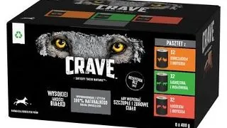 CRAVE Dog Dose Mixed Multipack Hrana umeda pentru caini adulti, mix de carne 6x400 g