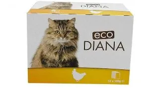 Hrana umeda pentru pisici Eco Diana, Pui, 12 x 100g