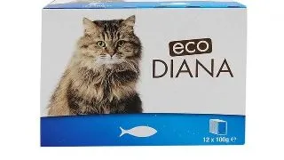 Hrana umeda pentru pisici Eco Diana, Peste, 12 x 100g