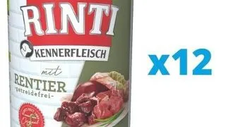 RINTI Kennerfleisch Reindeer conserve hrana umeda caini 12 x 800 g, cu ren
