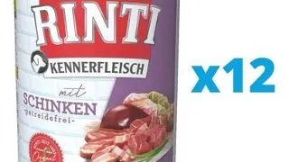 RINTI Kennerfleisch Ham hrana umeda pentru caini 12 x 800 g, cu sunca