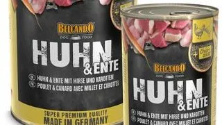 BELCANDO Super Premium hrana umeda pentru caini, pui si rata cu mei si morcovi, 800 g