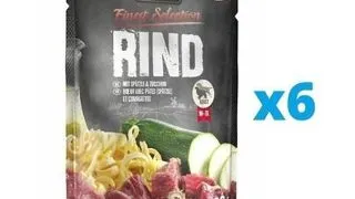 BELCANDO Finest Selection hrana umeda pentru caini, cu vita, taitei de casa si dovlecei 6x300 g