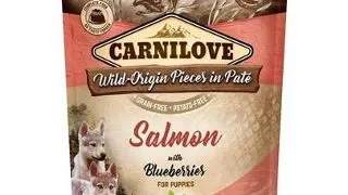 CARNILOVE hrana umeda pentru juniori, somon si afine 300g