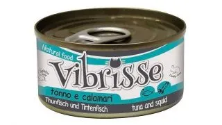 Hrana umeda pentru pisici Croci Vibrisse Natural, Ton si calamar, 6 x 70g