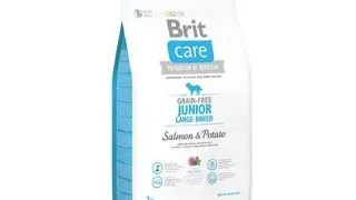 BRIT Care Grain-free Junior Large Breed 3 kg Hrana uscata catei talie mare, cu somon si cartofi