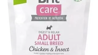 BRIT Care Sustainable Adult Small Breed 1 kg Hrana uscata pentru caini de talie mica, cu pui si insecte