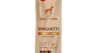 MACED Super Premium Spagetti Recompense caini, sub forma de spaghete, cu porc 40 g
