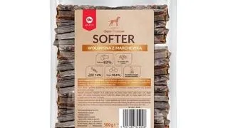 MACED Super Premium Softer economy pack 500 g Recompense caini, cu carne de vita si morcovi