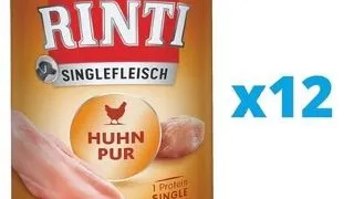 RINTI Singlefleisch Chicken Pure 12 x 400 g hrana monoproteica cu pui