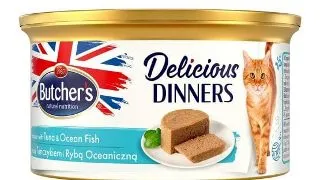 Hrana umeda pentru pisici Butcher s Delicious Dinner, Mousse cu ton 85g