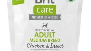 BRIT Care Sustainable Adult Medium breed Chicken & Insect 1 kg hrana caini adulti talie medie, pui si insecte