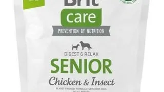 BRIT CARE Sustainable Senior Chicken & Insect hrana caini seniori 1 kg cu pui si insecte