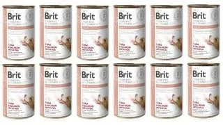 BRIT Veterinary Diet Renal Tuna&Salmon&Pea hrana dietetica pentru caini 12x400 g