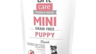 BRIT Care Mini Grain Free Mini Puppy Lamb hrana uscata caini juniori talie mica, cu miel 400 g