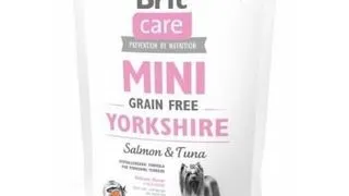 BRIT Care Grain Free Mini Yorkshire hrana uscata caini adulti talie mica, somon si ton 400 g