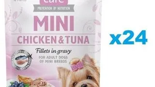 BRIT Care Mini Pouch plic hrana umeda 24 x 85g pentru caini de rase mici, cu pui si ton