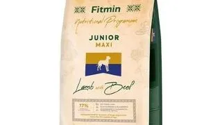 FITMIN Dog Nutritional Programme Maxi Junior Lamb&amp;Beef 12 kg Hrana uscata cani talie mare