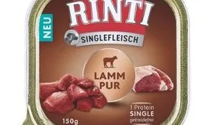 RINTI Singlefleisch Lamb Hrana umeda caine, cu miel 150g
