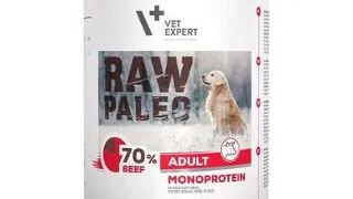 VETEXPERT RAW PALEO - Hrana umeda pentru caini adulti - vita - 800g