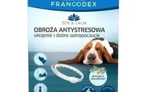 FRANCODEX Zgarda anti-stres cu valeriana pentru caini < 25 kg 60 cm