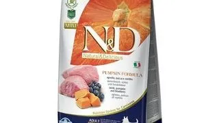 FARMINA N&D Pumpkin Lamb&Blueberry Adult Mini 14 kg (2 x 7 kg) hrana caini talie mica, miel, dovleac si afine