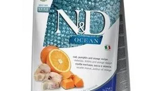 FARMINA N&D Ocean Dog Adult codfish, pumpkin, orange mini 14 kg (2 x 7 kg) hrana caini adulti talie mica, cod, dovleac si portocale
