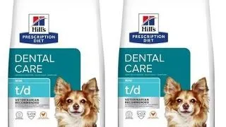 HILL'S Prescription Diet Dental Care t/d Mini 6 kg (2x3 kg) pentru caini talie mica cu afectiuni orale