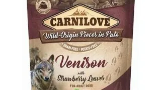 CARNILOVE hrana umeda pentru caini cu vanat si frunze de capsuni 300g