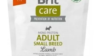BRIT CARE Hypoallergenic Adult Small Breed Lamb 1kg hrana caini adulti de rasa mica, cu miel