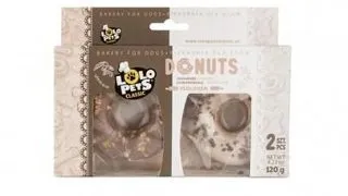 LOLO PETS Recompense caini gogosi cu aroma vanilie/ciocolata si alune cu aroma de ciocolata 2 buc. 120 g