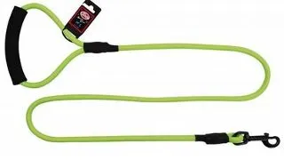 PET NOVA Lesa caine, verde cu maner 120 cm / 1 cm