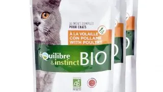 Hrana umeda pentru pisici Equilibre  Instinct, Bio, Pui si legume, 22 x 100g