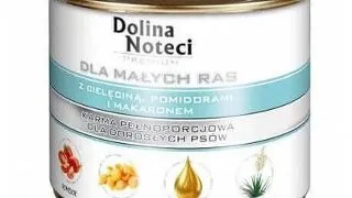 DOLINA NOTECI Premium cu vita, rosii si paste, pentru caini de talie mica 185g