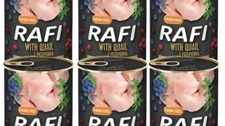 DOLINA NOTECI RAFI Quail hrana umeda caini, conserva cu prepelita 6x400 g