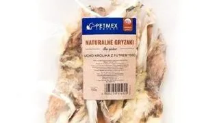 PETMEX Recompensa dentara caini urechi iepure cu blana 100 g