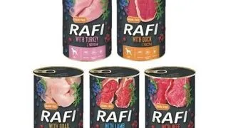 DOLINA NOTECI RAFI Conserve pentru caini, mix sortimente 400 g x 60