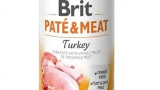 BRIT Pate&Meat turkey 400 g Hrana pentru caini adulti, cu curcan