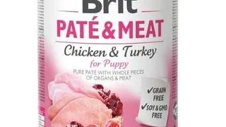 BRIT Pate&Meat puppy 800 g Hrana umeda pentru catei, pateu cu pasare